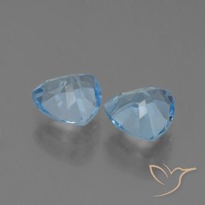 Pedras preciosas de Topázio Azul Suíço natural de 2.89 ct, Trilhão, VVS-VS
