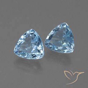 Pedras preciosas de Topázio Céu azul natural de 2.55 ct, Trilhão, VVS-VS