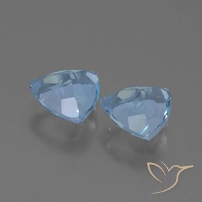 Pedras preciosas de Topázio Céu azul natural de 2.55 ct, Trilhão, VVS-VS