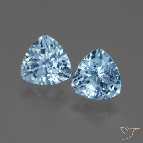 2.78ctw Natural Azul Suíço Topázio, Trilhão, VVS-VS