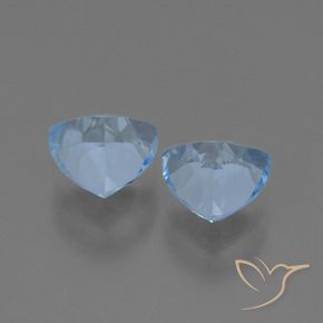 Pedras preciosas de Topázio Céu azul natural de 2.85 ct, Trilhão, VVS-VS