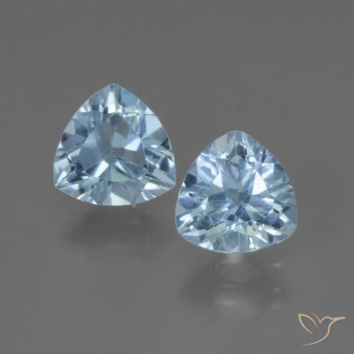 2.78ctw Natural Céu azul Topázio, Trilhão, VVS-VS