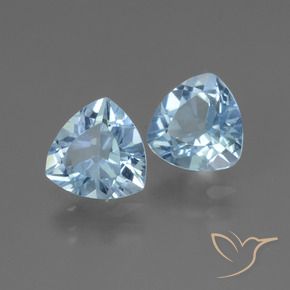Pedras preciosas de Topázio Céu azul natural de 2.78 ct, Trilhão, VVS-VS