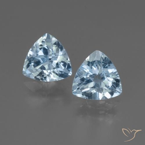 2.54ctw Natural Céu azul Topázio, Trilhão, VVS-VS