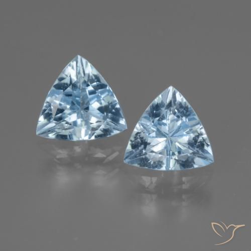 2.57ctw Natural Céu azul Topázio, Trilhão, VS