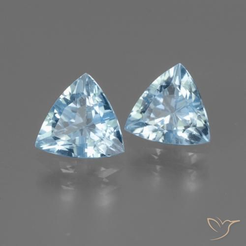 Pedras preciosas de Topázio Céu azul natural de 2.57 ct, Trilhão, VS