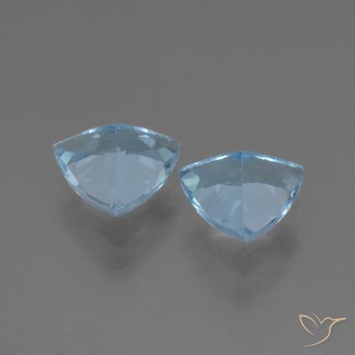 Pedras preciosas de Topázio Céu azul natural de 2.57 ct, Trilhão, VS