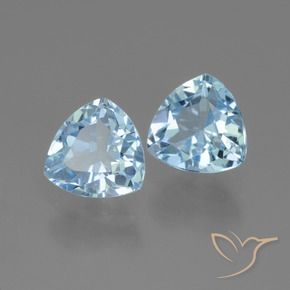 Pedras preciosas de Topázio Céu azul natural de 3.14 ct, Trilhão, VVS-VS