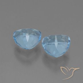 Pedras preciosas de Topázio Céu azul natural de 3.14 ct, Trilhão, VVS-VS