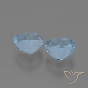 Pedras preciosas de Topázio Azul Suíço natural de 3.00 ct, Trilhão, VVS-VS