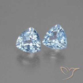 Pedras preciosas de Topázio Céu azul natural de 3.01 ct, Trilhão, VVS-VS