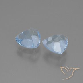 Pedras preciosas de Topázio Céu azul natural de 3.01 ct, Trilhão, VVS-VS