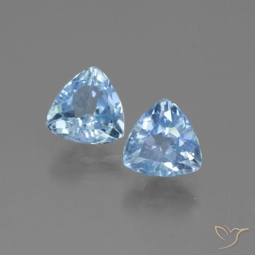 2.83ctw Natural Céu azul Topázio, Trilhão, VVS-VS