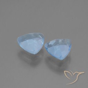 Pedras preciosas de Topázio Céu azul natural de 2.83 ct, Trilhão, VVS-VS