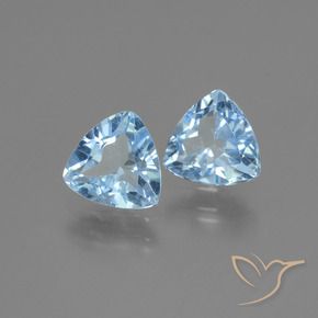 Pedras preciosas de Topázio Céu azul natural de 2.56 ct, Trilhão, VS