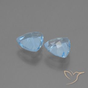 Pedras preciosas de Topázio Céu azul natural de 2.56 ct, Trilhão, VS