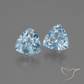 Pedras preciosas de Topázio Céu azul natural de 2.94 ct, Trilhão, VVS-VS