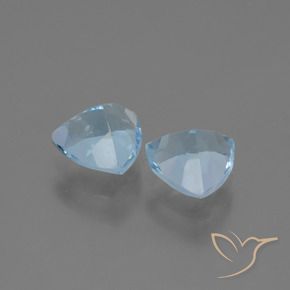 Pedras preciosas de Topázio Céu azul natural de 2.94 ct, Trilhão, VVS-VS