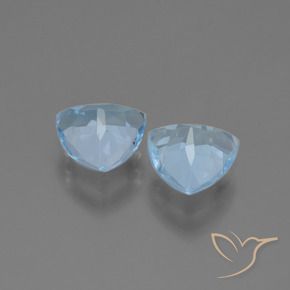 Pedras preciosas de Topázio Azul Suíço natural de 2.83 ct, Trilhão, VVS-VS
