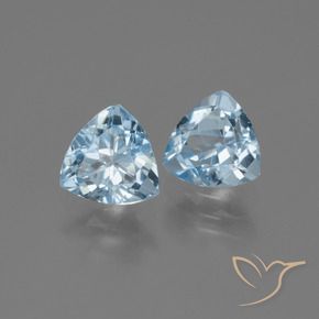 Pedras preciosas de Topázio Céu azul natural de 2.95 ct, Trilhão, VVS-VS