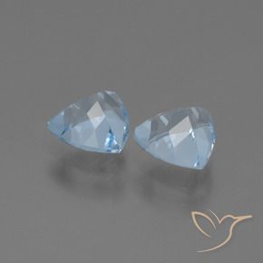 Pedras preciosas de Topázio Céu azul natural de 2.95 ct, Trilhão, VVS-VS
