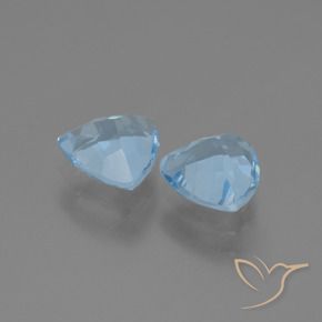 Pedras preciosas de Topázio Céu azul natural de 2.80 ct, Trilhão, VVS-VS