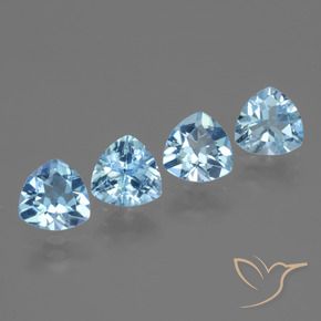 Pedras preciosas de Topázio Céu azul natural de 4.98 ct, Trilhão, VVS-VS