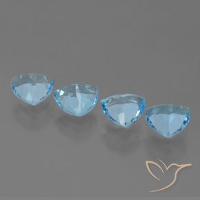 Pedras preciosas de Topázio Céu azul natural de 5.25 ct, Trilhão, VVS-VS