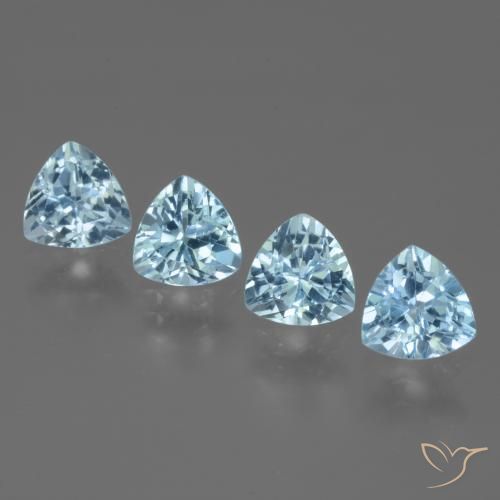 5.76ctw Natural Céu azul Topázio, Trilhão, VVS-VS