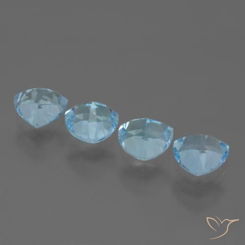 Pedras preciosas de Topázio Céu azul natural de 5.76 ct, Trilhão, VVS-VS