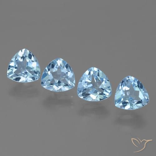 5.73ctw Natural Céu azul Topázio, Trilhão, VVS-VS