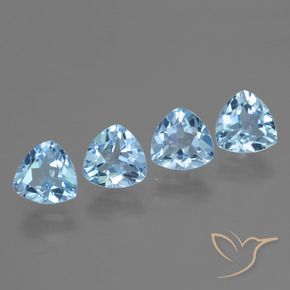 Pedras preciosas de Topázio Céu azul natural de 5.73 ct, Trilhão, VVS-VS