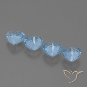 Pedras preciosas de Topázio Céu azul natural de 5.73 ct, Trilhão, VVS-VS
