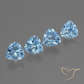 Pedras preciosas de Topázio Azul Suíço natural de 5.40 ct, Trilhão, VVS-VS