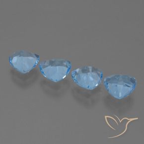 Pedras preciosas de Topázio Azul Suíço natural de 5.40 ct, Trilhão, VVS-VS
