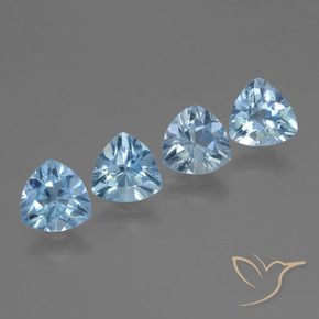 Pedras preciosas de Topázio Azul Suíço natural de 4.84 ct, Trilhão, VVS-VS