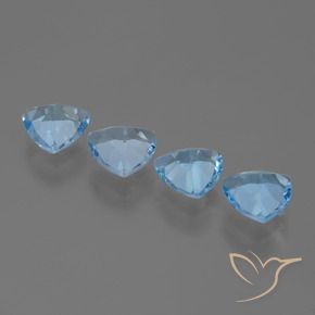 Pedras preciosas de Topázio Azul Suíço natural de 4.84 ct, Trilhão, VVS-VS