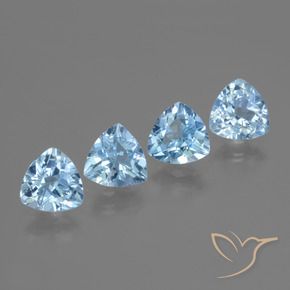 Pedras preciosas de Topázio Céu azul natural de 5.24 ct, Trilhão, VVS-VS