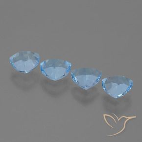 Pedras preciosas de Topázio Céu azul natural de 5.24 ct, Trilhão, VVS-VS