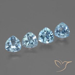Pedras preciosas de Topázio Céu azul natural de 5.15 ct, Trilhão, VVS-VS