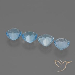 Pedras preciosas de Topázio Céu azul natural de 5.15 ct, Trilhão, VVS-VS