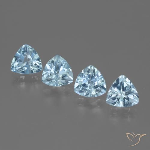 5.63ctw Natural Céu azul Topázio, Trilhão, VVS-VS