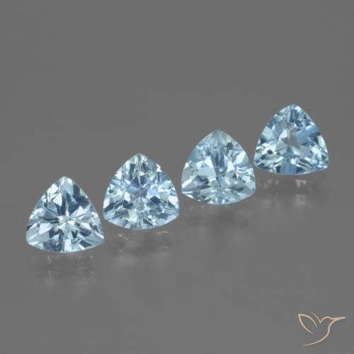 Pedras preciosas de Topázio Céu azul natural de 5.63 ct, Trilhão, VVS-VS