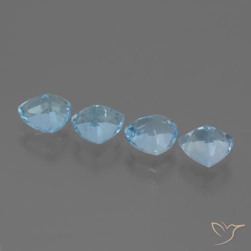 Pedras preciosas de Topázio Céu azul natural de 5.63 ct, Trilhão, VVS-VS