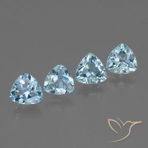 Pedras preciosas de Topázio Azul Suíço natural de 5.20 ct, Trilhão, VVS-VS