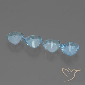 Pedras preciosas de Topázio Azul Suíço natural de 5.20 ct, Trilhão, VVS-VS