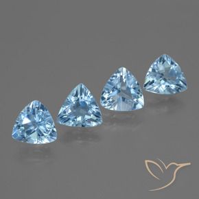 Pedras preciosas de Topázio Azul Suíço natural de 4.82 ct, Trilhão, VVS-VS
