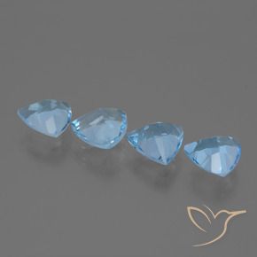 Pedras preciosas de Topázio Azul Suíço natural de 4.82 ct, Trilhão, VVS-VS