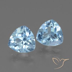 Pedras preciosas de Topázio Azul Suíço natural de 2.76 ct, Trilhão, VVS-VS