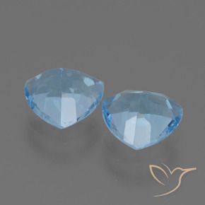 Pedras preciosas de Topázio Azul Suíço natural de 2.76 ct, Trilhão, VVS-VS